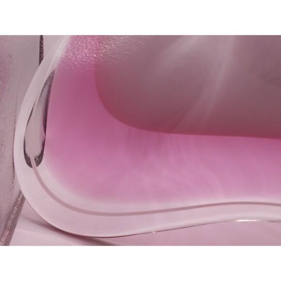 Vtg 1963 Paul Kedelv Signed Pink Flygsfor Art Glass "Coquille" Range 12" X 5.25" - Picture 10 of 16